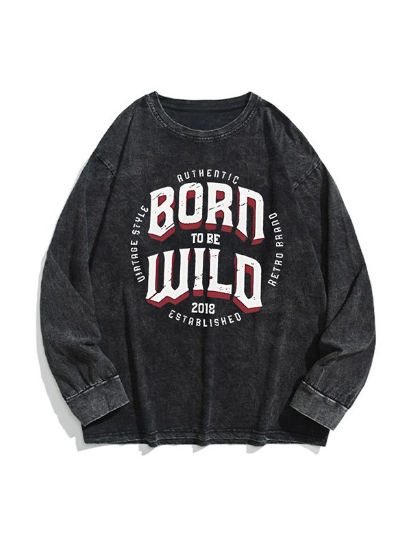 Sudadera de hombre con estampado de letras desgastadas-1