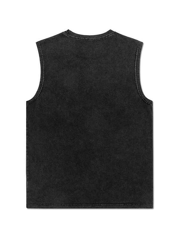 Chaleco gráfico con letras Wash Flame para hombre-3